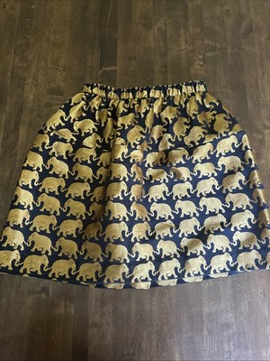 J Crew Crewcuts Skirt Girls Size 14 Elephant Parade Gold Party Fancy NEW  
