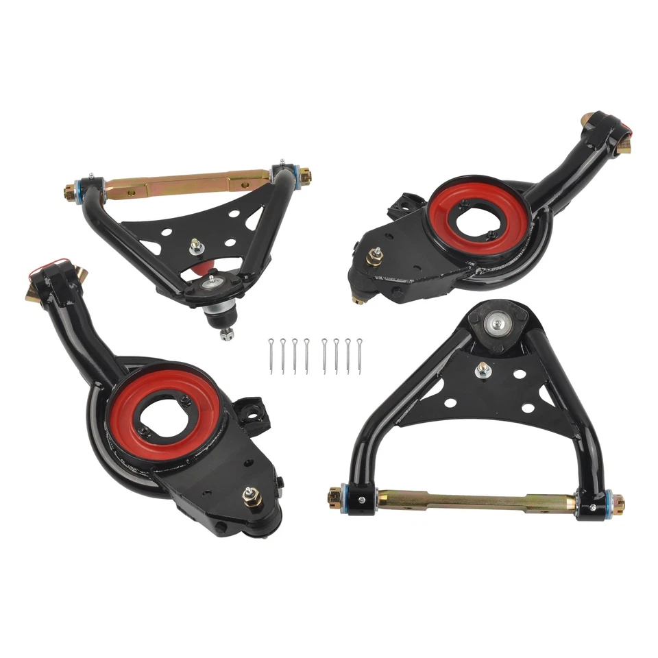 Juego de brazos de control tubulares superiores e inferiores para Chevy Impala Bel Air Biscayne 1965-70 Foto 2 de 4