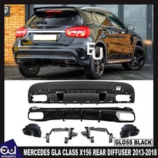 FÜR MERCEDES GLA KLASSE X156 AMG GLA45 ED1 LOOK HECKDIFFUSOR UND ENDROHRE 13-18 FÜR MERCEDES GLA KLASSE X156 AMG GLA45 ED1 LOOK HECKDIFFUSOR UND ENDROHRE 13-18