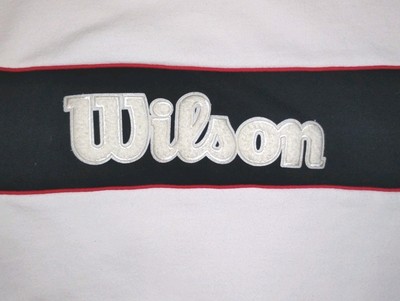 Wilson Crewneck Sweatshirt Youth Medium White Black Pullover Tennis Retro Style