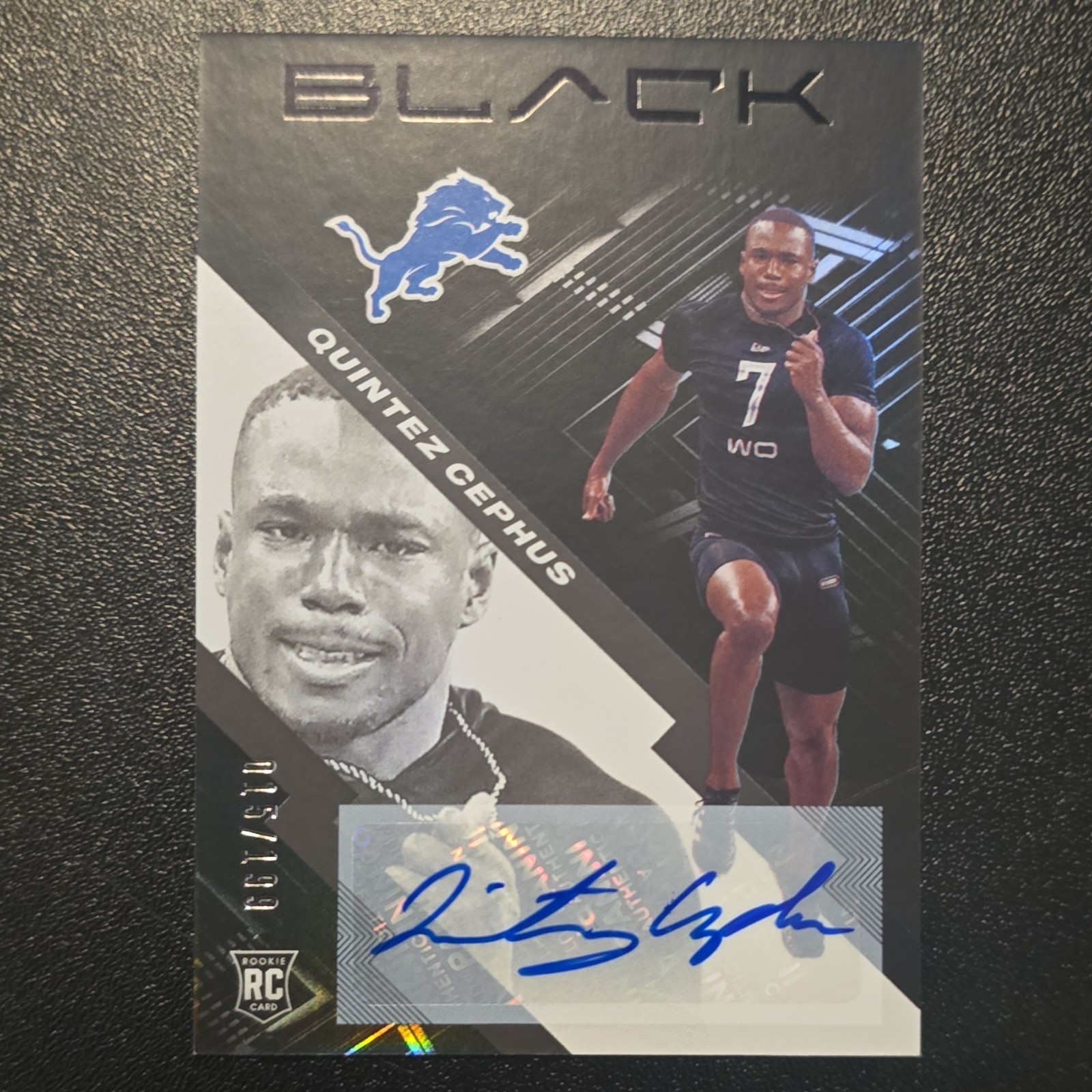 Quintez Cephus Panini Black #191 Autograph