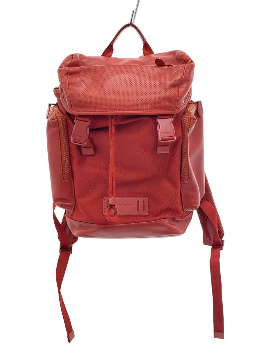 Coach Backpack Leather Red Solid K6509 - image 1