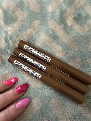3X NEW*** Maybelline Brow Extensions Soft Brown Eyebrow Fiber Pomade Crayon
