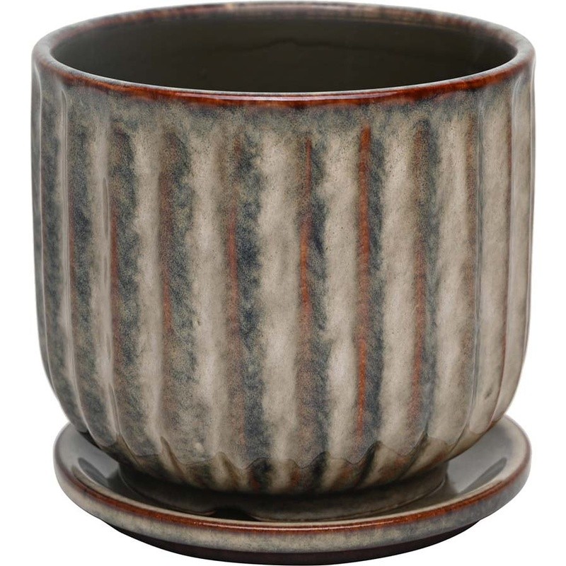 Ceramic Planter W/ Drainage Hole Indoor Outdoor Pot Houseplants Garden New