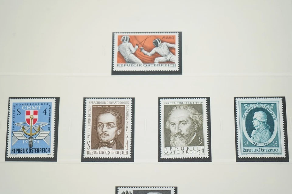 AUSTRIA 1974-1986 COLLECTION OF 400 STAMPS MINT & USED STORED IN SAFE ALBUM - Image 2 of 4