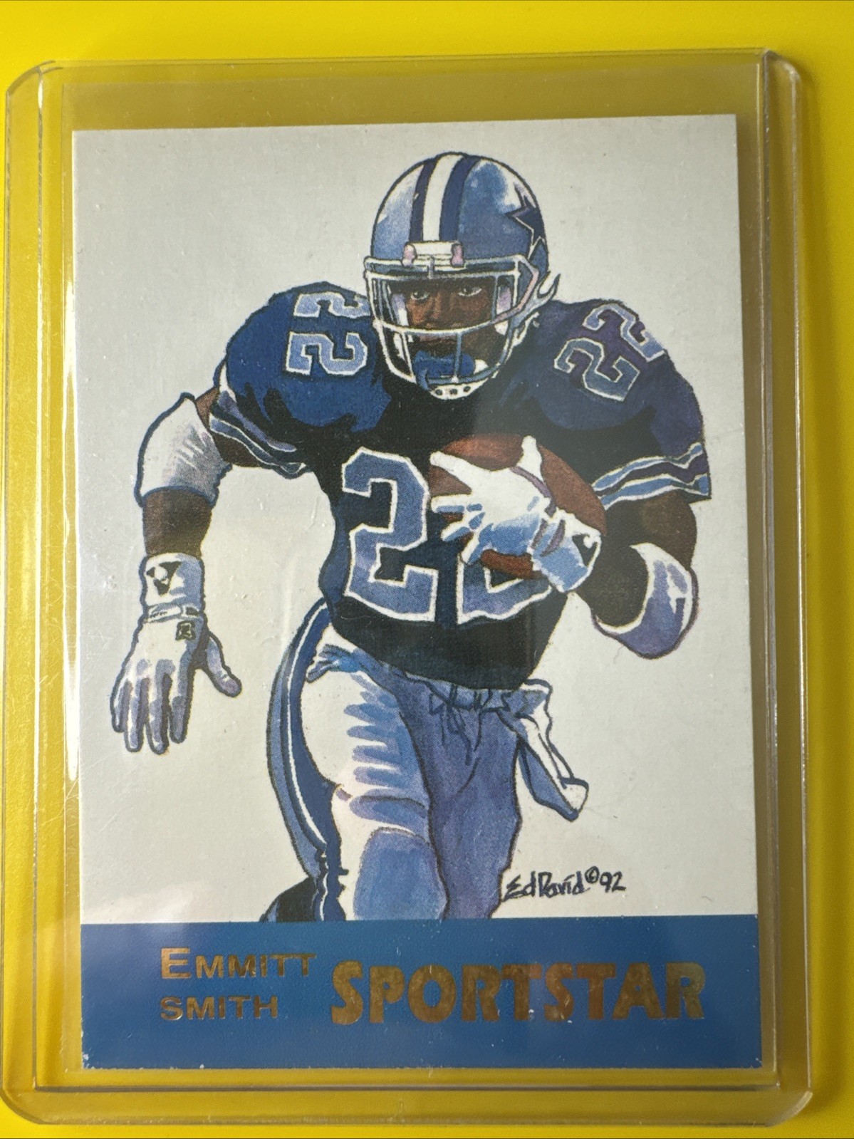 Emmitt Smith 1992 Sportstars #4 /25000 Dallas Cowboys