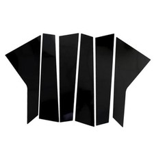 6Pcs Glossy Black Window Pillar Posts Vinyl Stickers Trim Cover Kit Decal Fit