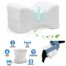 Knee Leg Pillow for Side Sleepers Memory Foam Sleep Cushion Back Pain Relief US