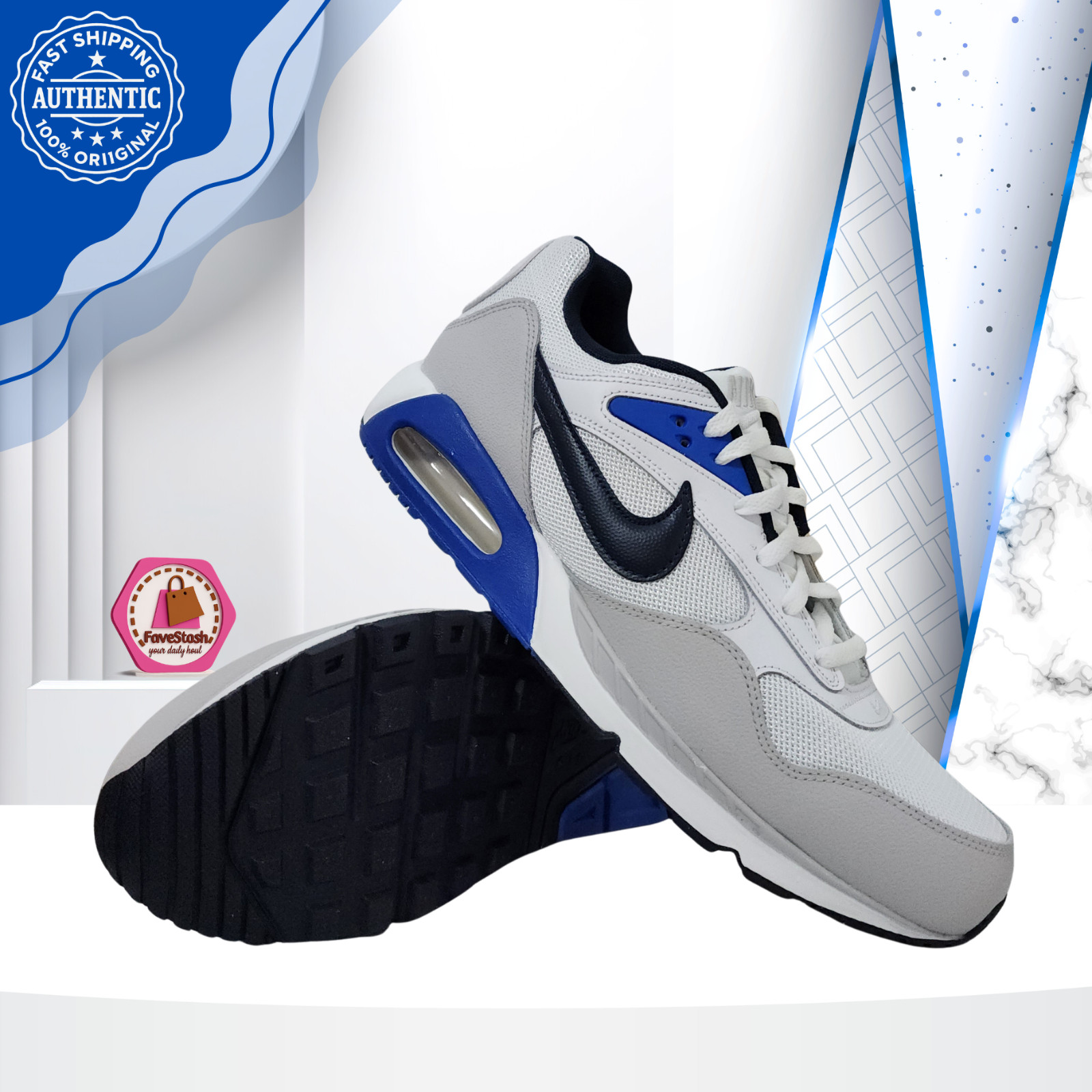 Nike Air Max Correlate Men’s Running Shoes White Obsidian Blue Grey 511416-126