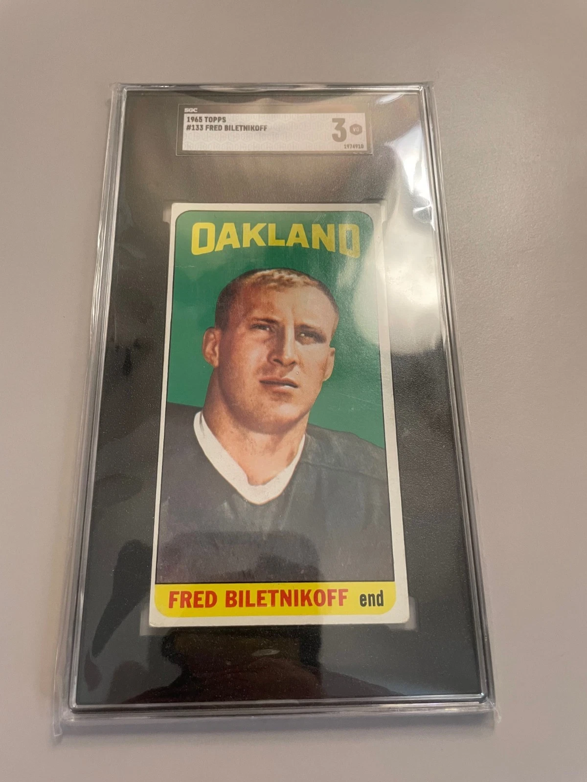 Deal for 1965 Topps Fred Biletnikoff #133 SGC 3