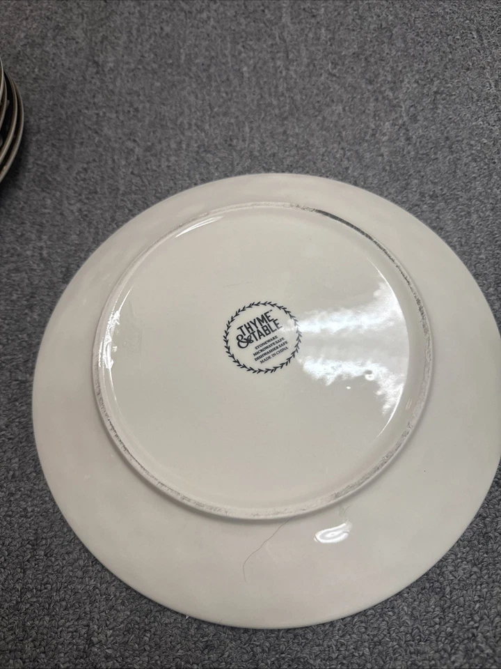 Conjunto de 6 pratos de tomilho e mesa preto e branco 8,25” e 1 10” - Imagem 4 de 4