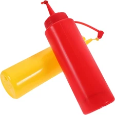 TOYANDONA 2pcs Tricky Seasoning Party Bag Stuffers Mustard Squirt Bottles Ketchu