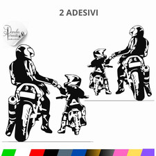 2 Motorcycle Sticker Father Son Generation Sticker Car RV Helmet Decal Vinyl