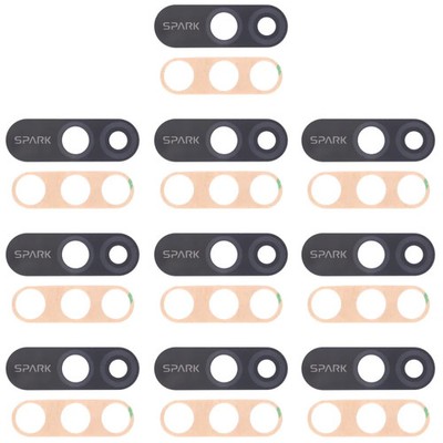 For Tecno Spark 4 Lite KC8S 10pcs Back Camera Lens, For Tecno Spark 4 Lite