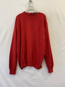 Corneliani Red Wool Cashmere Crewneck Sweater Men’s L Italy Luxury Knit #127