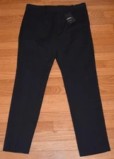 Club Monaco Pants Modern Slim Fit Dress Trouser Black Men's Size 34x32 - NEW