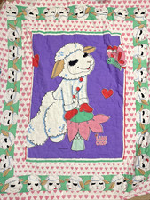 Vintage Lamb Chop Toddler Quilt blanket 48x58