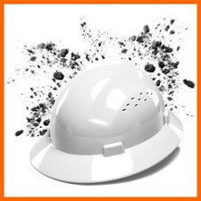 Full Brim Hard Hat, OSHA Construction Work Approved, HDPE Safety Helmet with ...