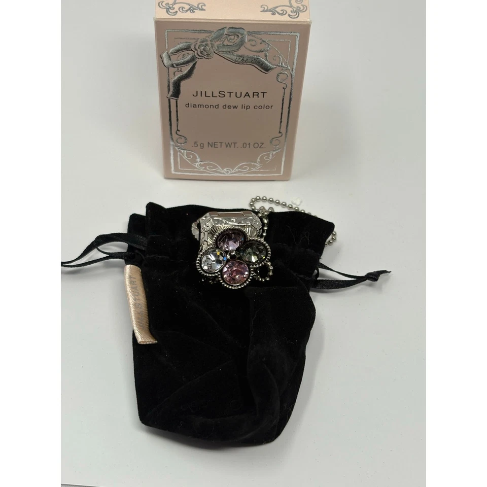 Jill Stuart Diamond Dew Lip Color – Pink Ring Keychain Compact – Rare & Collecti - image 4 of 4