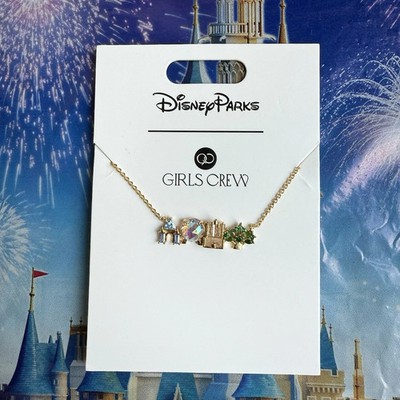 Disney Parks Walt Disney World Attractions Icons Necklace By Girls Crew New