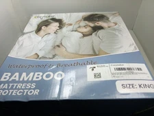 Cozymaker King Size 100% Waterproof Mattress Protector, Cooling Bamboo Cover