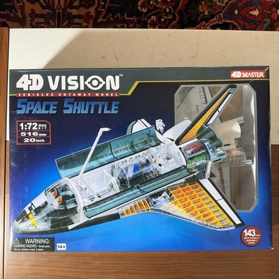 4D Vision Space Shuttle Cutaway Model 1:72 4D Master 143 Parts Sealed 20  NEW
