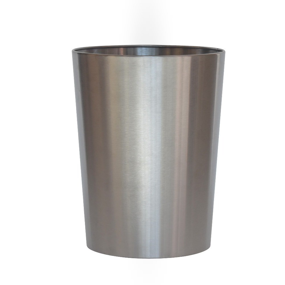 Metal Bathroom Wastebasket 2.2 Gallon Trash Can Garbage Bin