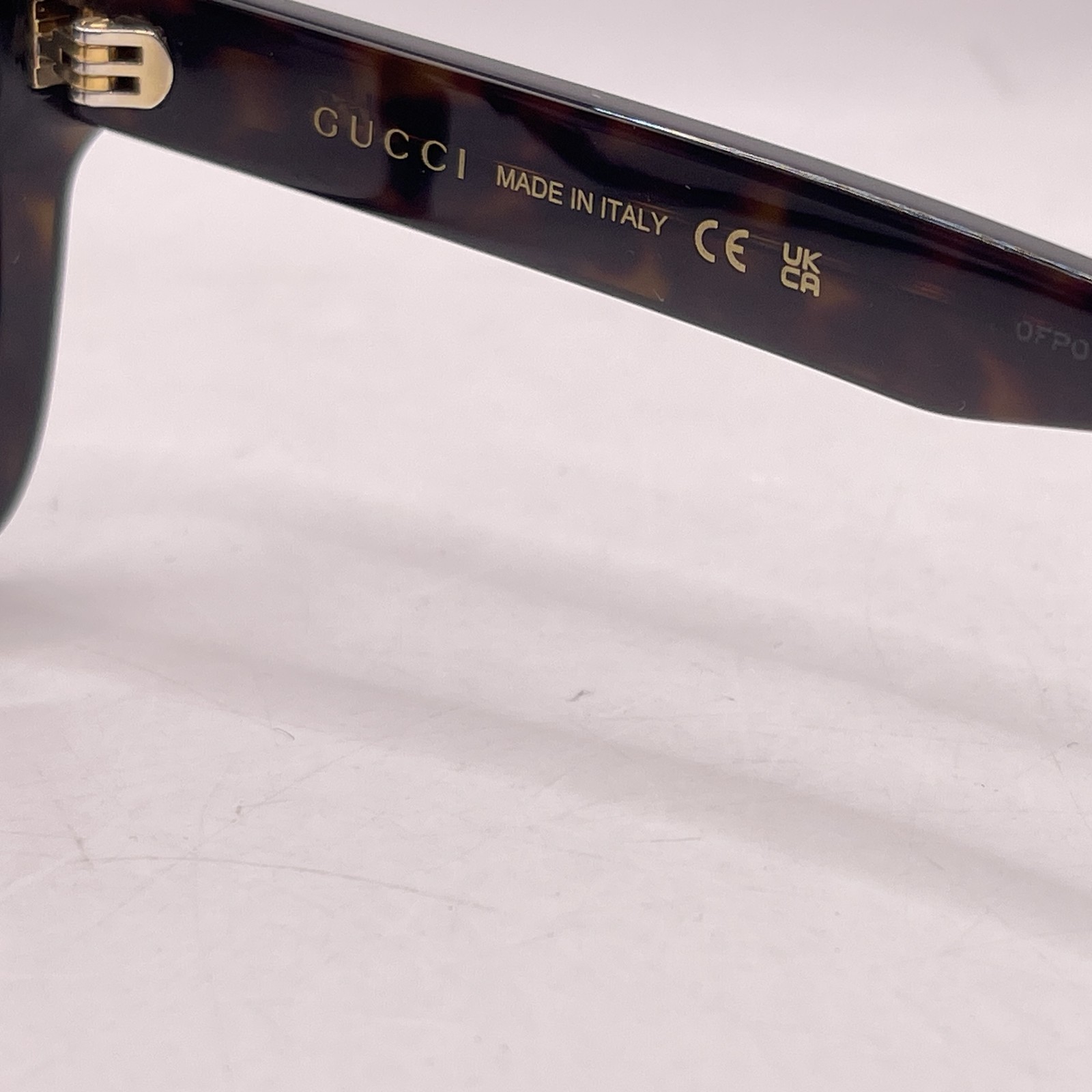 Gucci Mens Large Square Full Rim Eyeglasses GG462O Havana Pre-Owned thumbnail 11