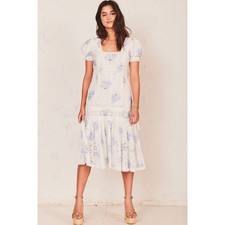 LoveShackFancy Reggie dress in morning mist sz 6