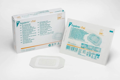 25Ct 3M 3586 Tegaderm+Pad Transparent Film Dressings 3½ in. x 4 in. ex.6/26-9/27