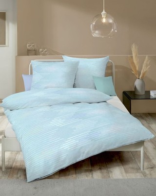 Kaeppel Mako-Satin-Bettwäsche IKAT ALLOVER mint, 2 tlg., verschiedene Größen