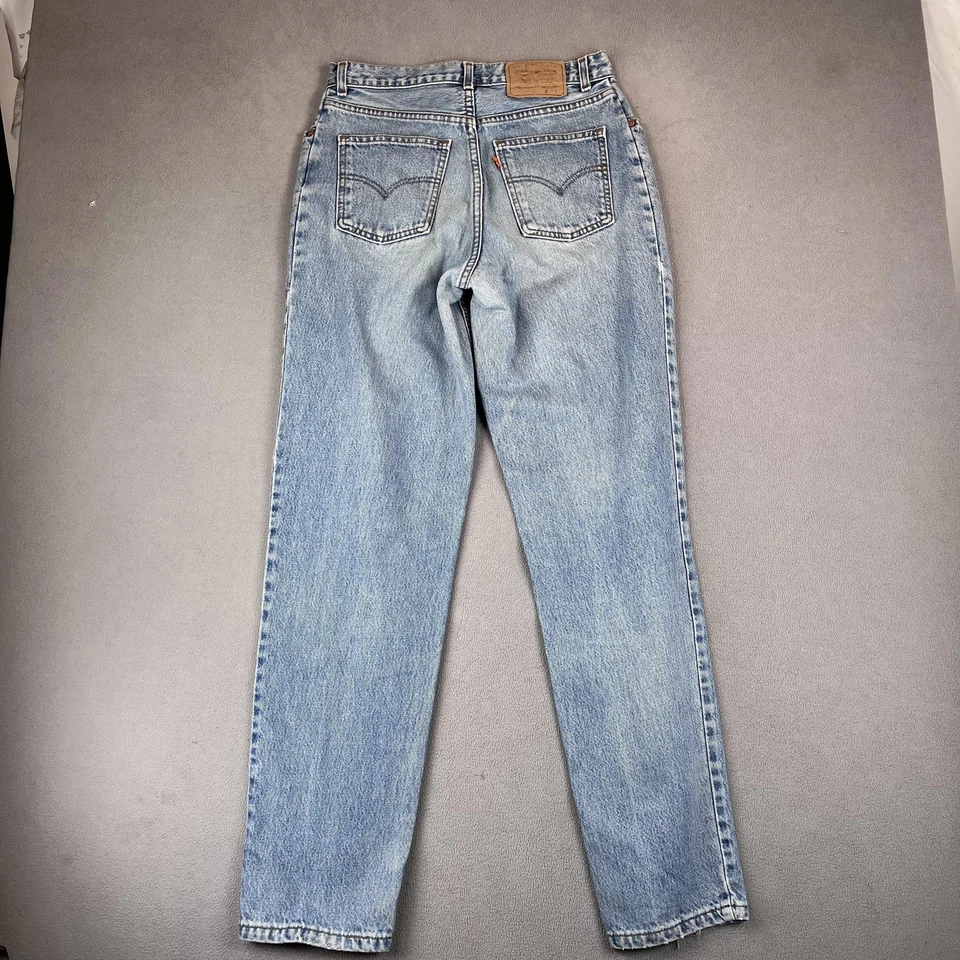 Vintage Levis Jeans Mens 29x32 Made in USA Orange Tab Tapered Light Wash - Image 2 of 4