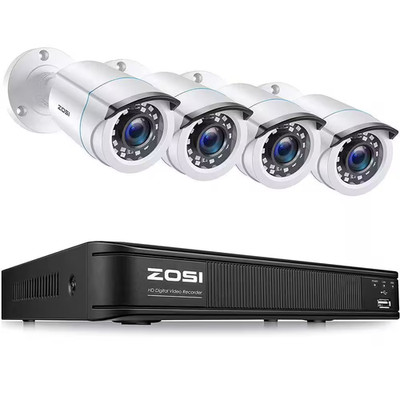 8-Channel H. 265+ 3K-Lite DVR Home Security System with 4 Wired 1080P Full HD Ou