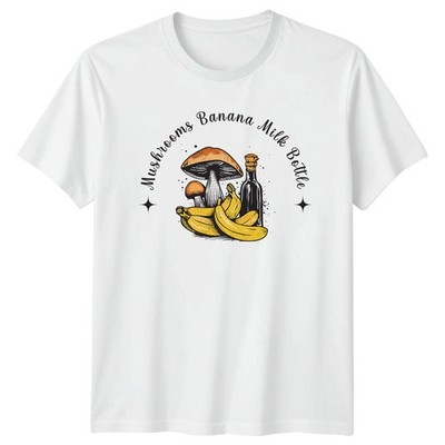 Mushrooms Banana Milk Bottle T-Shirt Mushroom Foraging Food Gift For Him And Her