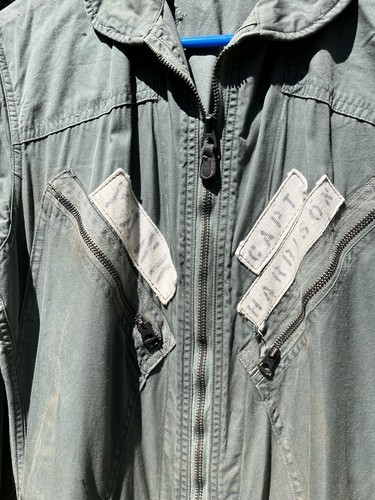 1967 Vietnam Era USAF very light small / long coveralls with vintage patches