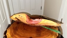 Handmade Wooden Decorative Accent Bowl Natural Wood