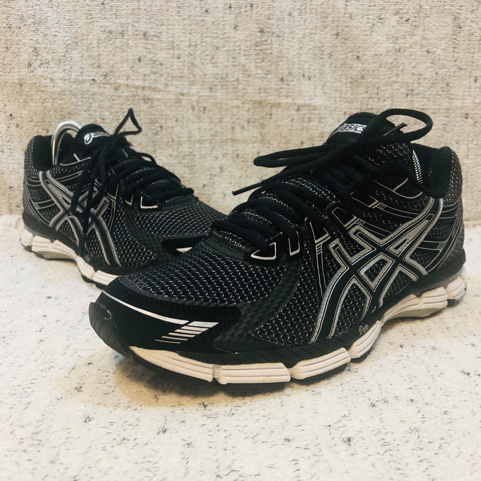 Asics GT-2000 Running Shoe Mens Size 10 Black \u0026 Silver Sneaker T2K2N | eBay