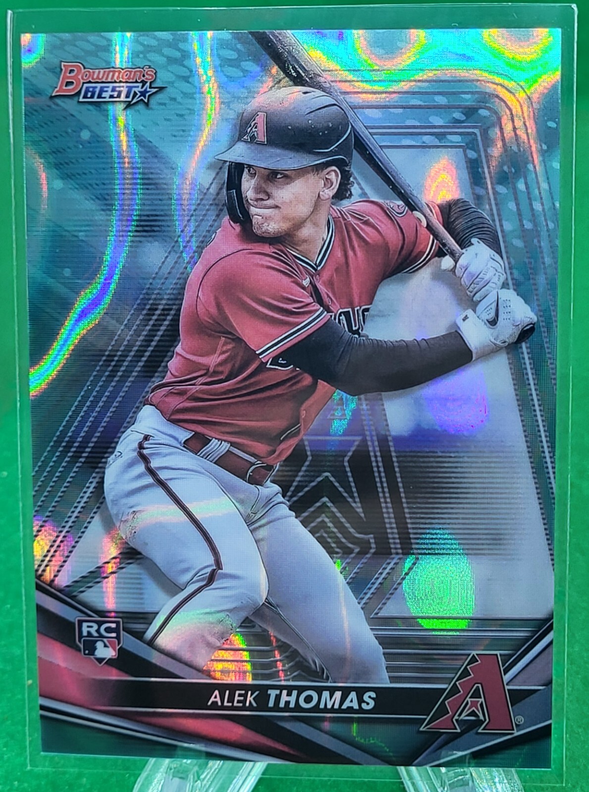 Alek Thomas 2022 Bowman's Best #22 Aqua Lava Refractor /199 Diamondbacks