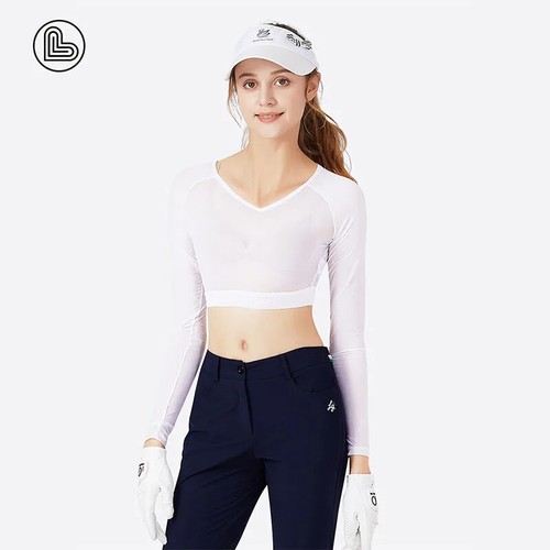 Love Golf Long Sleeve Underwear Lady Ice Silk Golf Shirt Women Slim Cropped Tops - Picture 7 of 10