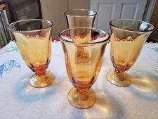 [READ] 4 TIFFIN FRANCISCAN *CANTERBURY* 6 1/4" DESERT RED Iced Tea GOBLETS 1965+