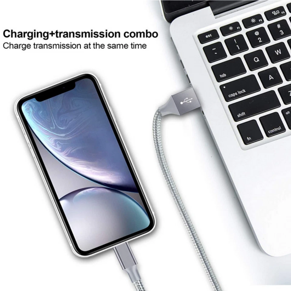 Bulk Fast Charger Cable Heavy Duty Lot For iPhone 14 13 12 11 XR 8 Charging Cord - Image 2 of 4