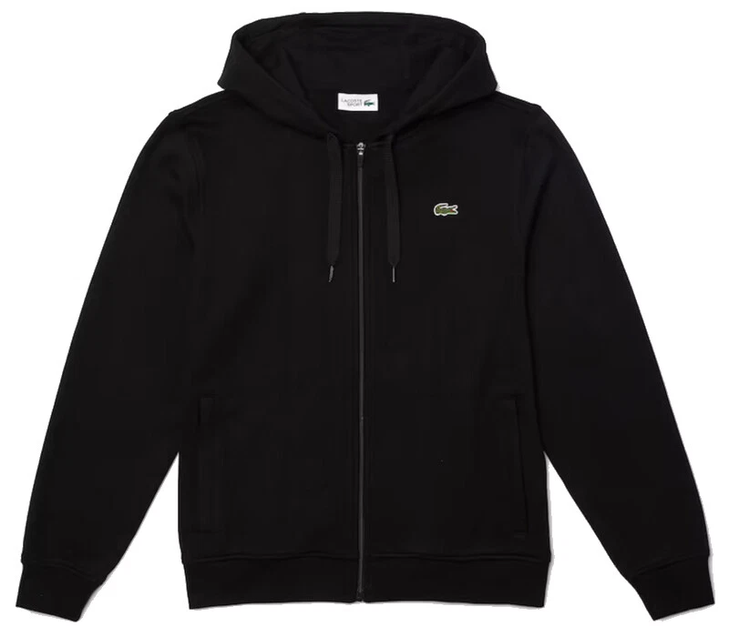 Black hoodie lacoste hot sale