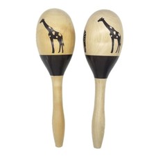 Solid Hardwood Sand Hammer Shaker Maracas Rattle Instrument Educational Toy