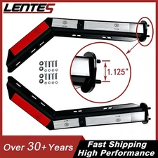 Commercial Truck Angled Spring Loaded Mud Flap Hanger Kit RH & LH - Black 1.125"