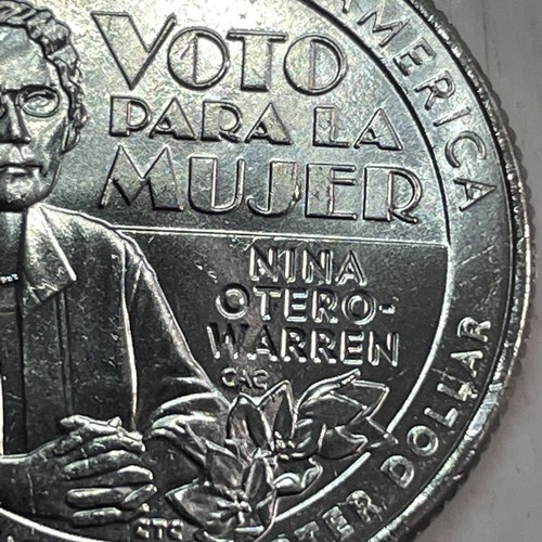 2022 P Nina Otero-Warren Quarter BU Triple Early Stage Die Break Error 9969 - Picture 5 of 8