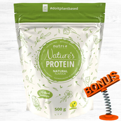 Nutri-Plus Natures Protein 500g Nutriplus 39,98  /kg vegan ohne Zusätze + Bonus