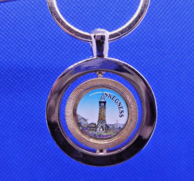Schlüsselanhänger, Schlüsselring - Uhrturm, Skegness, England, Spinner, Metall