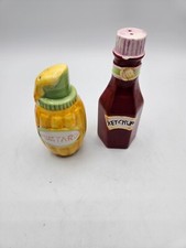 VTG. Ketchup and Mustard Salt and Pepper Shakers