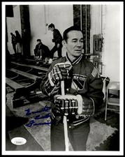 Emile Francis Signed Photo 8x10 Auto Autograph JSA