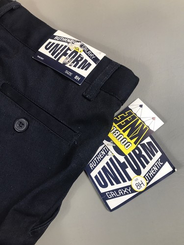 Authentic Galaxy School Uniform Pants Boys size 8 Husky NEW Navy Blue - Picture 6 of 7